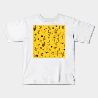 Yellow flowers field Kids T-Shirt